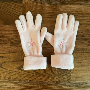 Fleece snowflake gloves